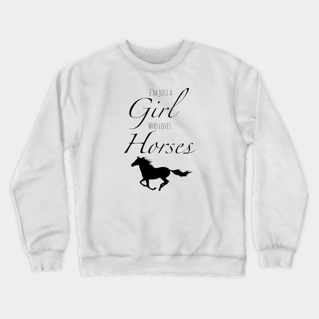 Girl And Her Horses Crewneck Sweatshirt by MillerDesigns